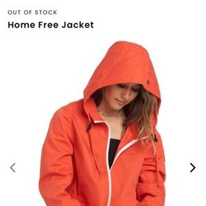 Orange Hooded Women's Jacket